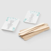 ターコイズハイビスカスフラワービーチ結婚式プログラム ハンドファン (組立なし)