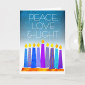 ターコイズハヌッカボホキャンドルピースラブライト シーズンカード (正面)