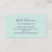 ターコイズハミングバードスクエア名刺 名刺 (裏面)