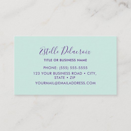 ターコイズハミングバードスクエア名刺 名刺 (裏面)