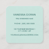 ターコイズハミングバード名刺 スクエア名刺 (裏面)