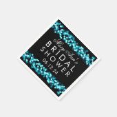 ターコイズハリウッドグラムブライダルシャワーの恩恵 スタンダードカクテルナプキン (角)