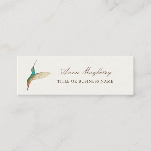 ターコイズハンミングバード スキニー名刺 (正面)