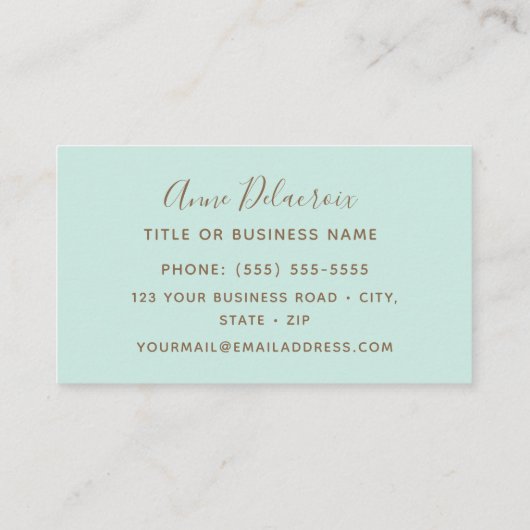 ターコイズハンミングバード 名刺 (裏面)