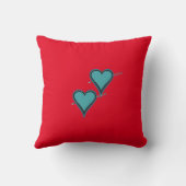 ターコイズハートと矢印 クッション (裏面)