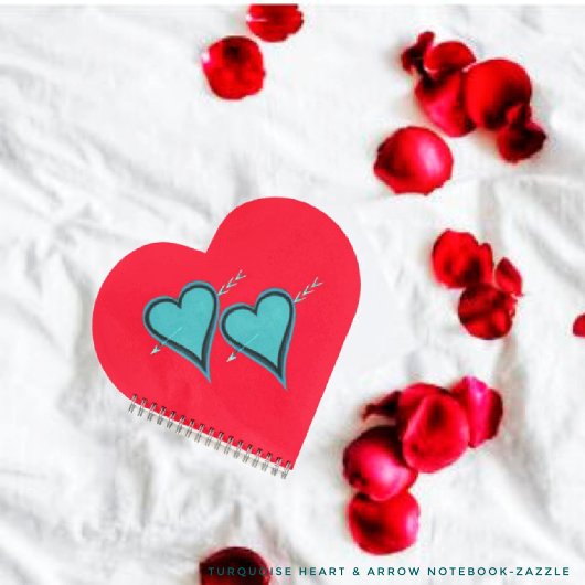 ターコイズハートと矢印 ノートブック
