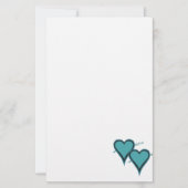 ターコイズハートと矢印 便箋 (正面)
