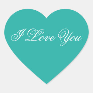 ターコイズハートシール – 愛するI Love You ハートシール