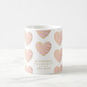 ターコイズハートフ最高のァンズすべての行事 コーヒーマグカップ (中央)