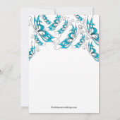 ターコイズバターブライダルシャワー招待 招待状 (裏面)