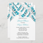 ターコイズバターブライダルシャワー招待 招待状 (正面/裏面)