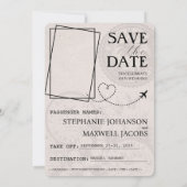 ターコイズバハパスポート日付の保存 セーブザデート (裏面)