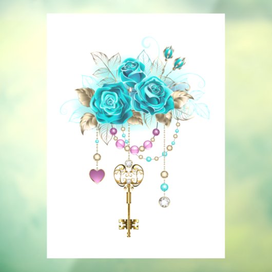 ターコイズバラと鍵 ウィンドウサイン (シート3)