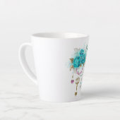 ターコイズバラと鍵 カフェラテマグ (左アングル)