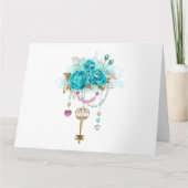 ターコイズバラと鍵 カード (正面)