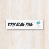 ターコイズバラと鍵 サインプレート (正面)