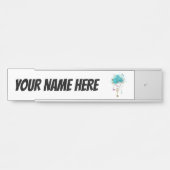 ターコイズバラと鍵 サインプレート (正面)