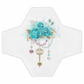 ターコイズバラと鍵 サッカーボール (フラット)