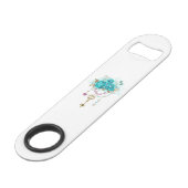 ターコイズバラと鍵 スピード栓抜き (裏面アングル)