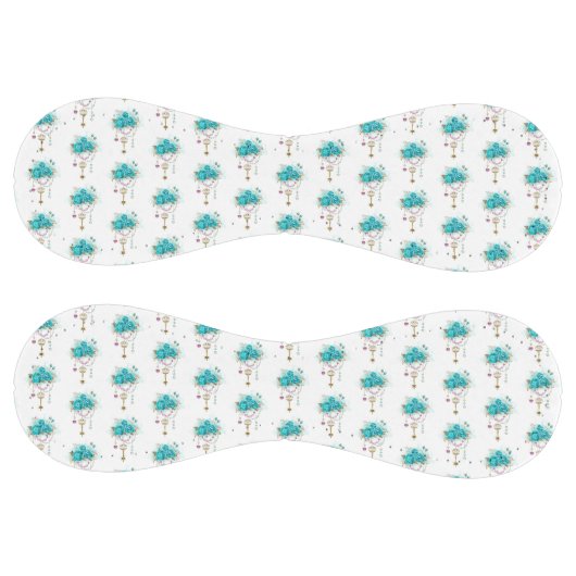 ターコイズバラと鍵 ソフトボール (パネル)