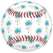 ターコイズバラと鍵 ソフトボール (正面)