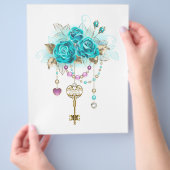 ターコイズバラと鍵 チラシ (手)