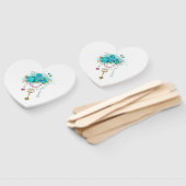 ターコイズバラと鍵 ハンドファン (組立なし)