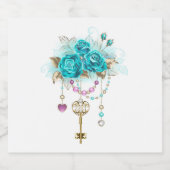 ターコイズバラと鍵 ビールラベル (シングルラベル)