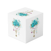 ターコイズバラと鍵 フォトキューブ (裏面アングル)