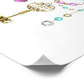 ターコイズバラと鍵 ポスター (角)