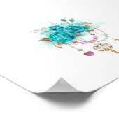 ターコイズバラと鍵 ポスター (角)