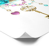 ターコイズバラと鍵 ポスター (角)