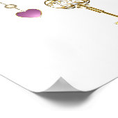 ターコイズバラと鍵 ポスター (角)