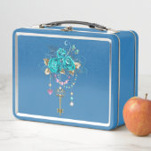 ターコイズバラと鍵 メタルランチボックス (インサイチュ)