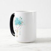 ターコイズバラと鍵 モーフィングマグカップ (正面左)