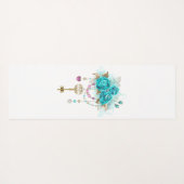 ターコイズバラと鍵 ヨガマット (裏面(横))