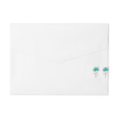 ターコイズバラと鍵 ラップアラウンド宛名ラベル (裏面)