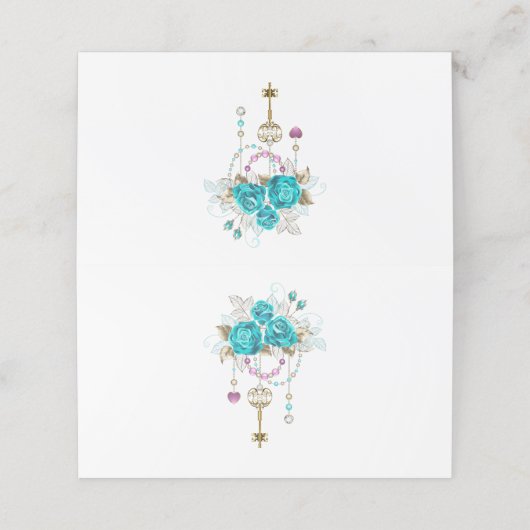 ターコイズバラと鍵 ロイヤリティカード (外部開封)
