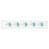 ターコイズバラと鍵 ロングテーブルランナー (横)