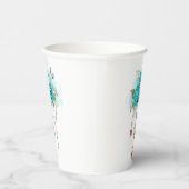 ターコイズバラと鍵 紙コップ (右)