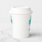 ターコイズバラと鍵 紙コップ (左)