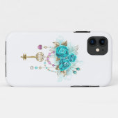 ターコイズバラと鍵 Case-Mate iPhoneケース (裏面(横))
