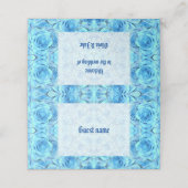 ターコイズバラデザイン結婚 プレイスカード (外部開封)