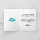 ターコイズバラロマンスシルバー結婚ズ サンキューカード (内部)