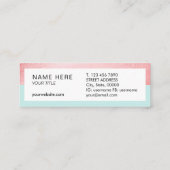 ターコイズバラ金ゴールドモノグラムミニ名刺 スキニー名刺 (裏面)