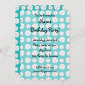 ターコイズバレーボールパターン 招待状 (正面/裏面)