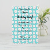 ターコイズバレーボールパターン 招待状 (スタンド正面)