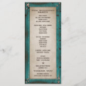 ターコイズバーンウッドスターズウェスタン結婚式 プログラム (裏面)