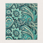 ターコイズパイスロー花柄パターン (外部フラット)