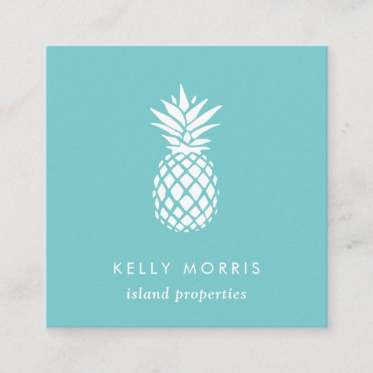 ターコイズパイナップル スクエア名刺 (正面)